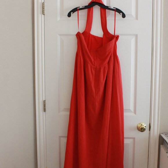 Runaway The Label Seven Wonders Locklea Midi Dress Jaffa Basque Waist Cotton - Picture 10 of 14